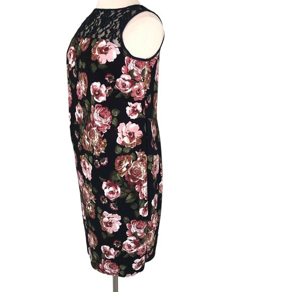 Piphany Career Shift Dress Knee Length Sleeveless Lace Boat Neck Size XL Blue - Picture 7 of 9